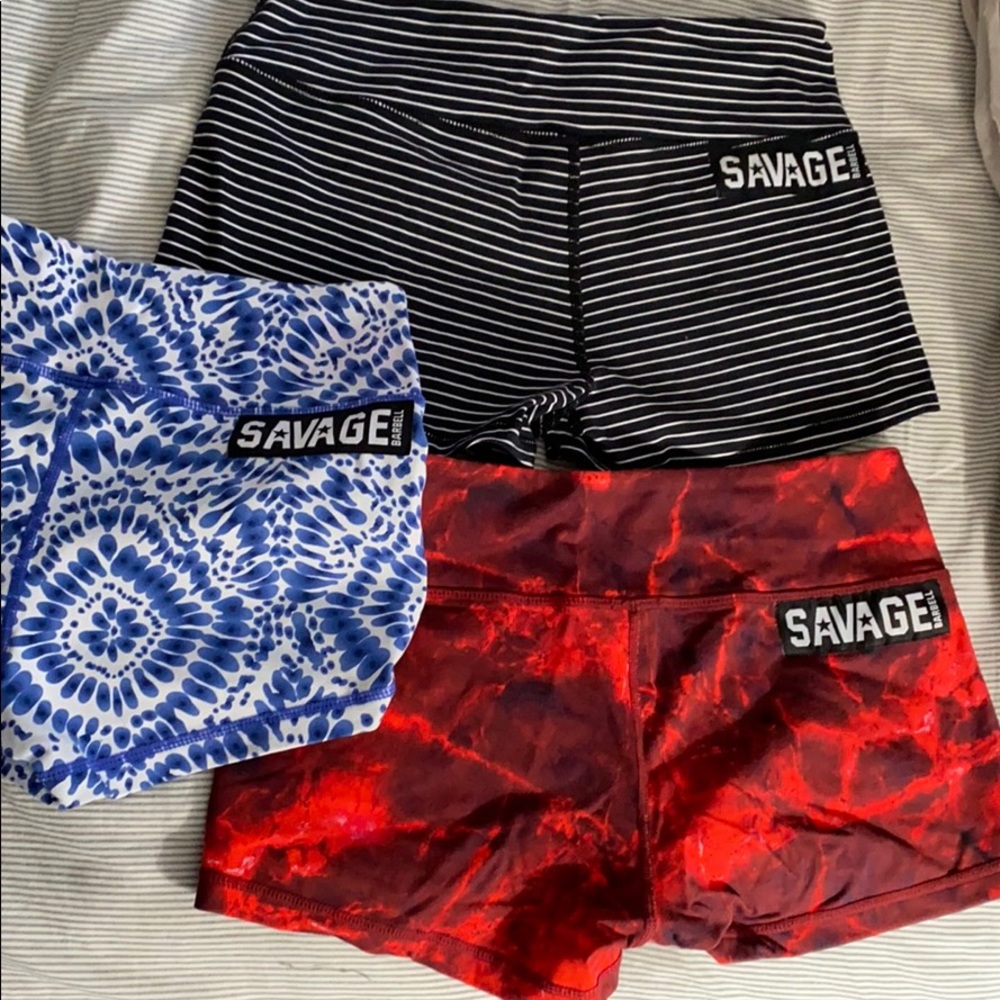 Savage booty shorts size M, assorted prints